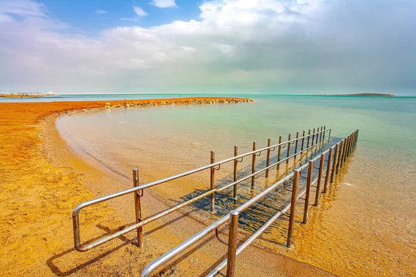 Dead Sea Israel Magnificent Exotic Resort Treatment Relaxation Convenient Gangway — Stock Photo, Image
