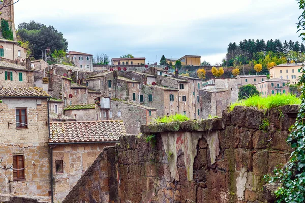 Italien Südliche Toskana Die Tuffsteinstadt Sorano Ist Eine Verzauberte Stadt — Stockfoto