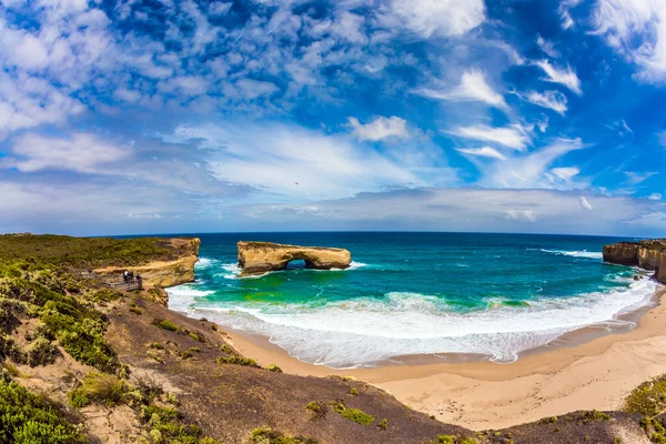 太平洋湾の壮大な小さなビーチ オーストラリアの大海の道 エキゾチック アクティブ フォトツーリズムの概念 — ストック写真
