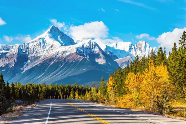 Indiase Zomer Canadese Rockies Scherpe Toppen Van Rocky Mountains Zijn — Stockfoto