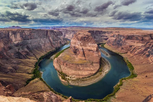 Horseshoe Головна Пам Ятка Арізони Сценічний Кінноподібний Вигин Річки Колорадо — стокове фото