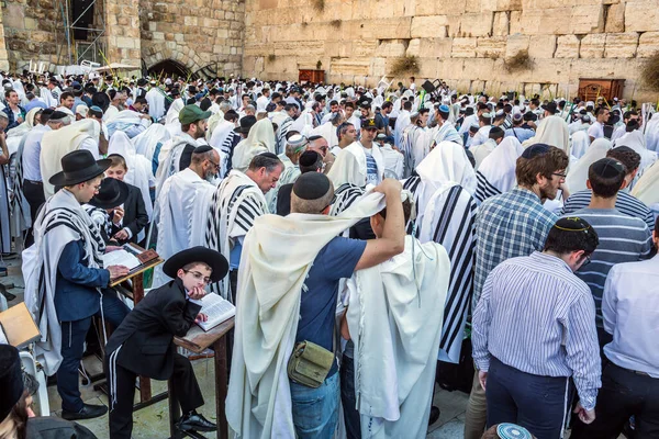 Jerusalem Israel 2018 Szeptember Kohanimok Áldása Ünnepélyes Szertartás Templom Nyugati — Stock Fotó