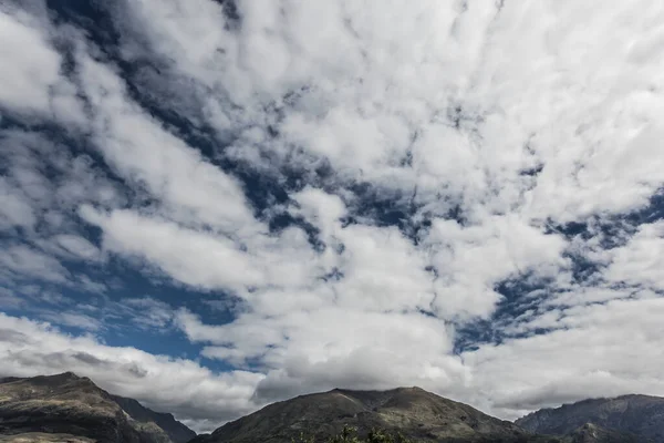 Ciel Nuageux Sur Des Collines Sombres Île Sud Nouvelle Zélande — Photo