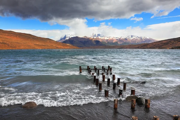 Storm clouds and waves — 스톡 사진