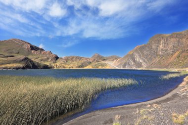 Göl ile yüksek çimen