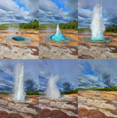 İzlanda 'daki gayzer strokkur