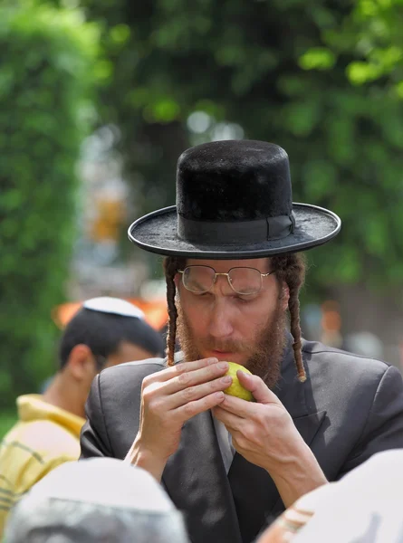 Orthodoxe jood picks citrus — Stockfoto