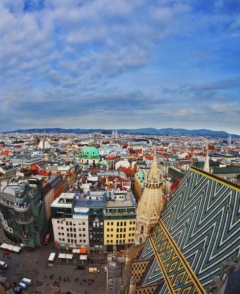 Vienna from  bell tower of St. Stephen Royalty Free Stock Images