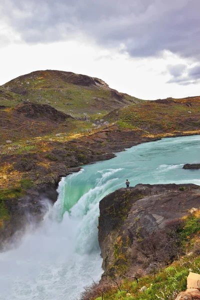 Salto Grande şelale zümrüt su ile — Stok fotoğraf