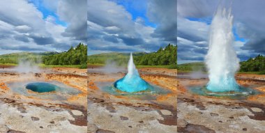 İzlanda 'daki gayzer strokkur