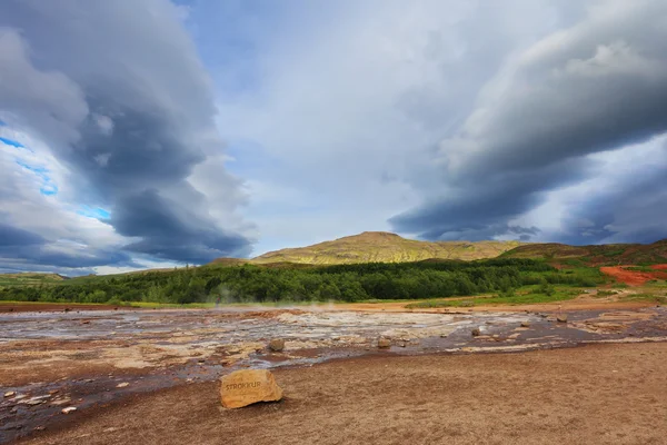 Fumarolas Geyser Strokkur — Fotografia de Stock