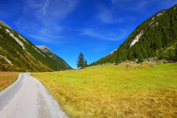 Bred grusväg — Stockfoto