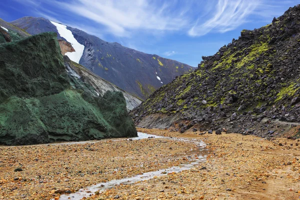 Rocher vert dans la gorge — Photo