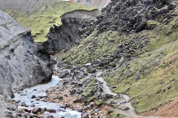 Creek i berg i Island — Stockfoto