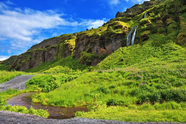 La vicinanza delle cascate Selyalandfoss — Foto Stock