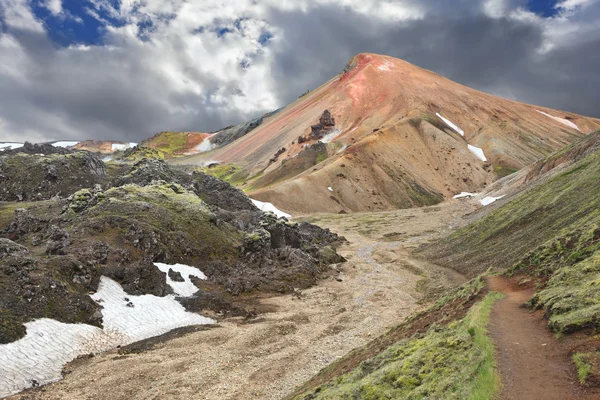 Údolí Landmannalaugar na Islandu. — Stock fotografie