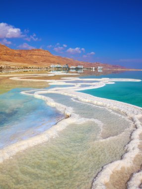 Ölü Deniz kıyısında