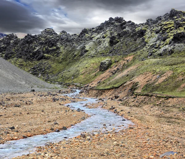 Gorge runs abounding stream — Stok fotoğraf