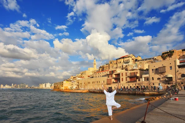 Sunset over the Old Jaffa — Stock Photo, Image