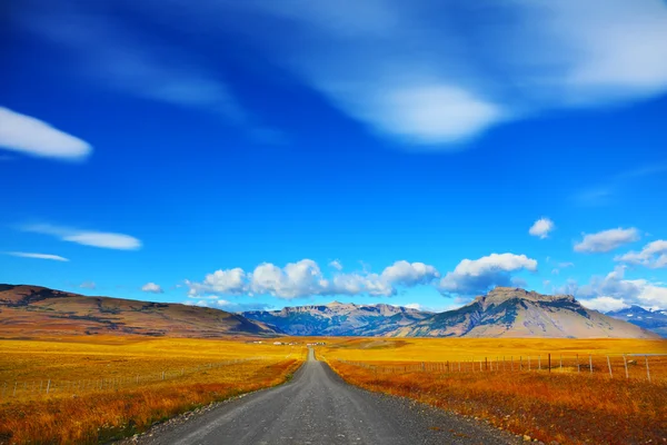 Dirt road Steppes of Patagonia — Stock fotografie