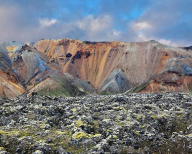 National Park Landmannalaugar in Iceland clipart