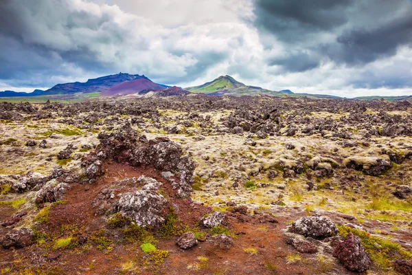 Gloomy Iceland in summer