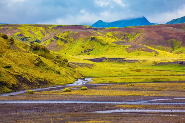 Hills çim kaplı ve yosun-polar — Stok fotoğraf