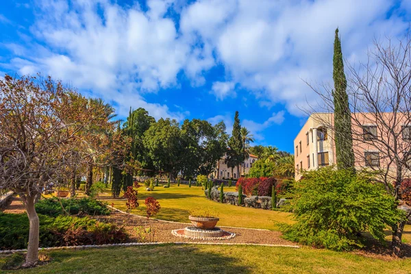 Adorável parque iluminado sol — Fotografia de Stock