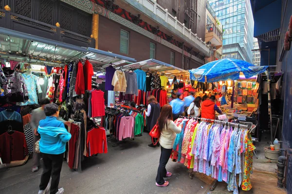 Large sale of clothing — стокове фото