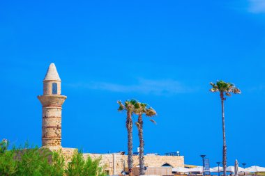 Milli Parkı Caesarea Akdeniz üzerinde