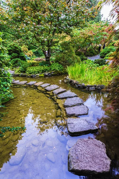 Pedras na água no jardim — Fotografia de Stock