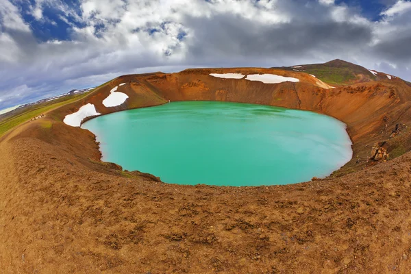 Krafla-See im Krater des Vulkans — Stockfoto