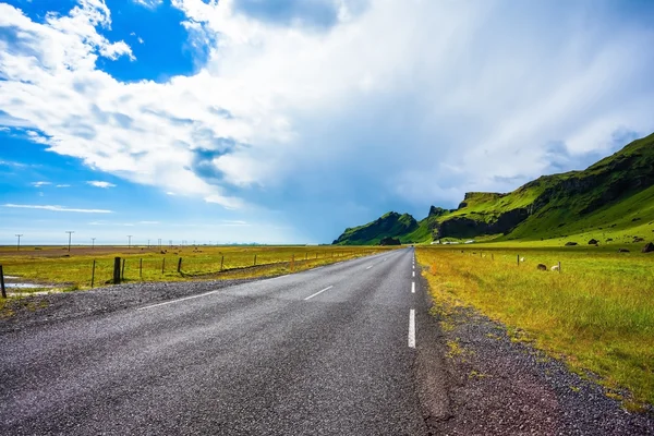 Omkretsriktningen motorvägen runt ön Island — Stockfoto