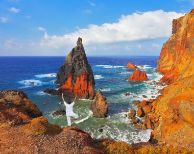Renkli pinnacles günbatımı yaktı