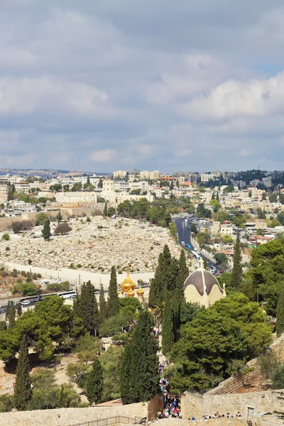 Holy Jerusalem from Mount of Olives — Stock Photo, Image