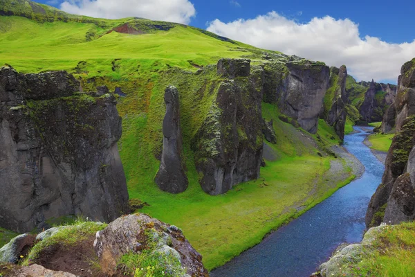 Dreamland Islandia cañón Fjadrargljufur — Foto de Stock