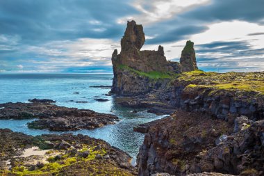 Iceland in Northern sea coast. clipart
