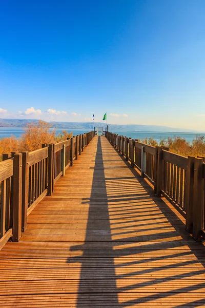 Sunset on the lake of Kinneret — Stock Photo, Image