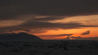 Sunset bulvarında bir arka plan kutsal burnu Yarımadası.
