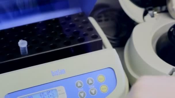 Incubadora de termostato para microtubos PCR — Vídeo de Stock