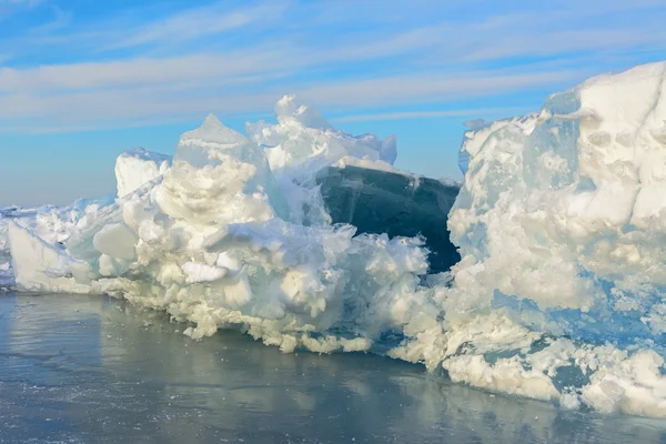 얼음에 눈 파. — 스톡 사진