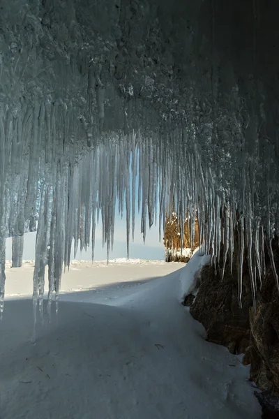 Πάγου κουρτίνα του icicles. — Φωτογραφία Αρχείου