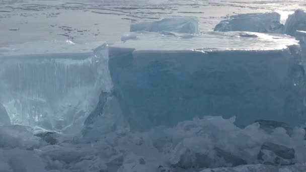 Riesige Eisblöcke. — Stockvideo