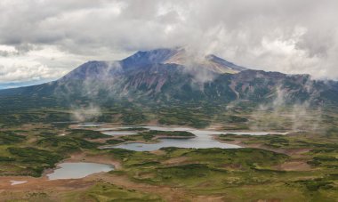 Uzon Caldera Kronotsky doğa rezerv Kamçatka Yarımadası.