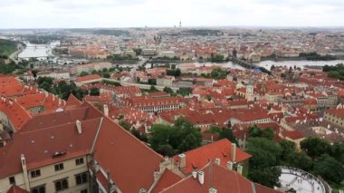 Prag tarihi merkezi (saint vitus Katedrali kuleden görünüm).