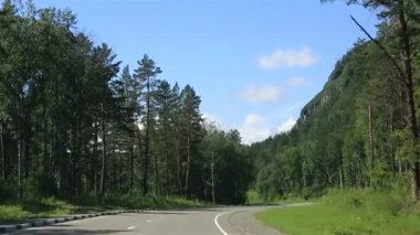 Altay Kray yollar seyahat. Rusya.