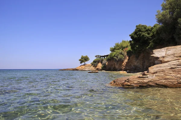 Piękna czysta woda Morza Egejskiego — Zdjęcie stockowe