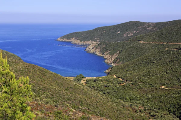 Scenic mountains and bay of the Aegean Sea. — Stock Photo, Image