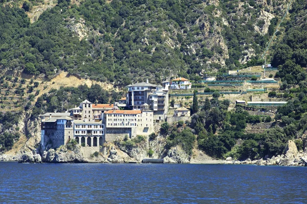 Osiou Grigoriou (Gregory's) monastery. Holy Mount Athos. — Stock Photo, Image