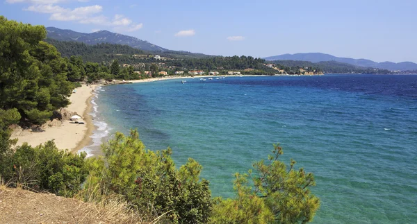 Beautiful sandy beaches of the Aegean Sea. — Stock Photo, Image